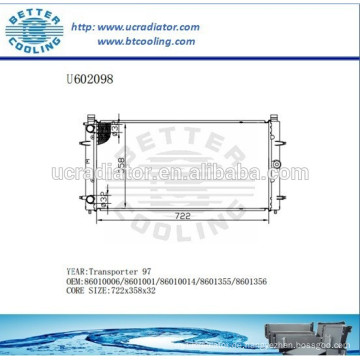 Aluminiumkühler für VOLKSWAGEN Transporter 97 86010006/8601001/86010014/8601355/8601356